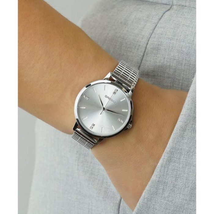 Gregio Sleek Crystals Stainless Steel Bracelet GR470010