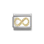 NOMINATION COMPOSABLE CLASSIC LINK DIAMOND INFINITY IN 18K GOLD 030149/66