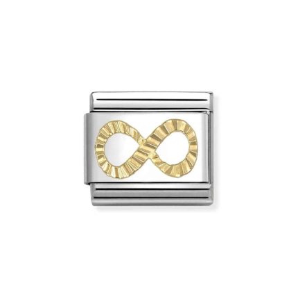 NOMINATION COMPOSABLE CLASSIC LINK DIAMOND INFINITY IN 18K GOLD 030149/66