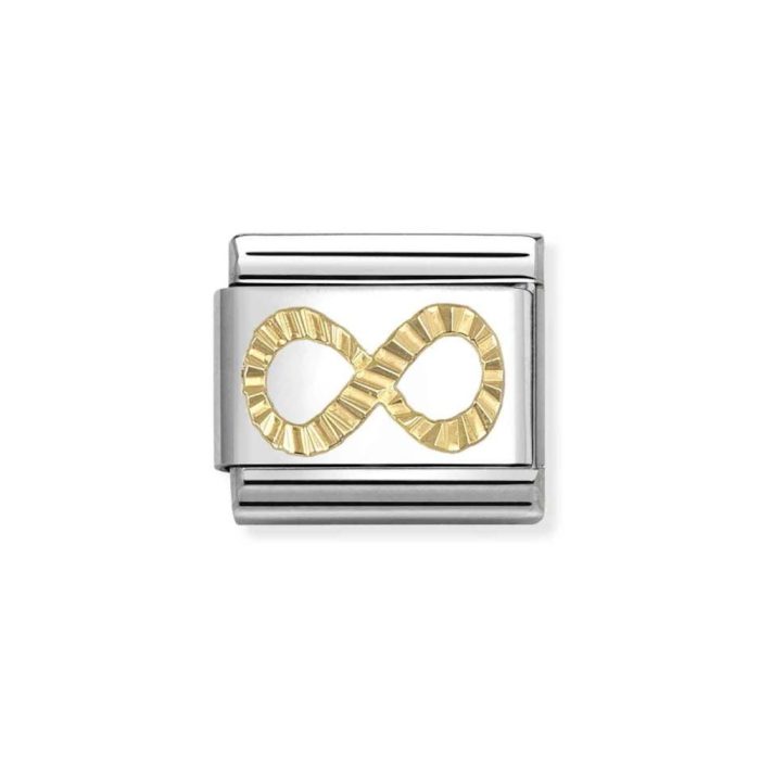NOMINATION COMPOSABLE CLASSIC LINK DIAMOND INFINITY IN 18K GOLD 030149/66