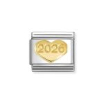 NOMINATION COMPOSABLE CLASSIC LINK HEART 2026 IN 18K GOLD 030149/68