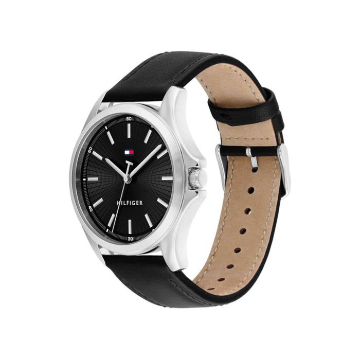 Tommy Hilfiger Bruce Black Leather Strap 1710668