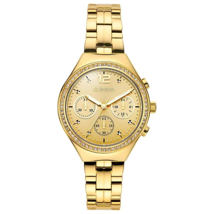 Breeze Absolute Gold Stainless Steel Bracelet Chronograph 212561.2