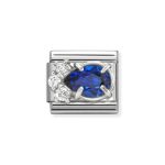 NOMINATION COMPOSABLE CLASSIC LINK BLUE DROP IN STERLING SILVER 330329/06