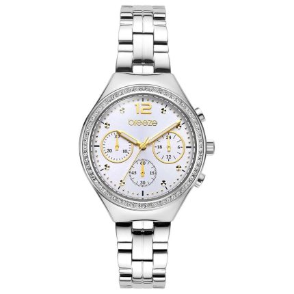 Breeze Absolute Swarovski Stainless Steel Bracelet Chronograph 612561.1