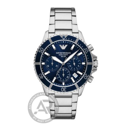 Emporio Armani World Explorer Solar Stainless Steel Bracelet Chronograph AR11681