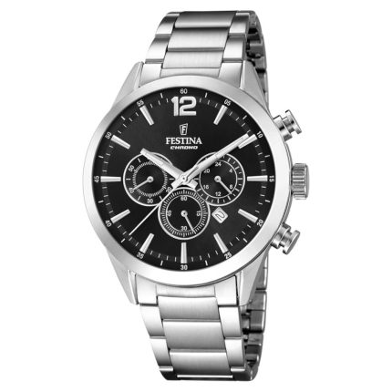 Festina Silver Stainless Steel Bracelet Chronograph F20343/8