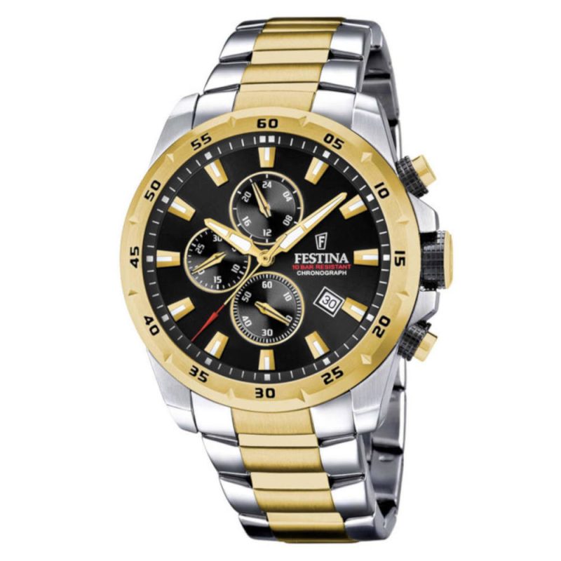 Festina Two Tone Stainless Steel Bracelet Chronograph F20562/4