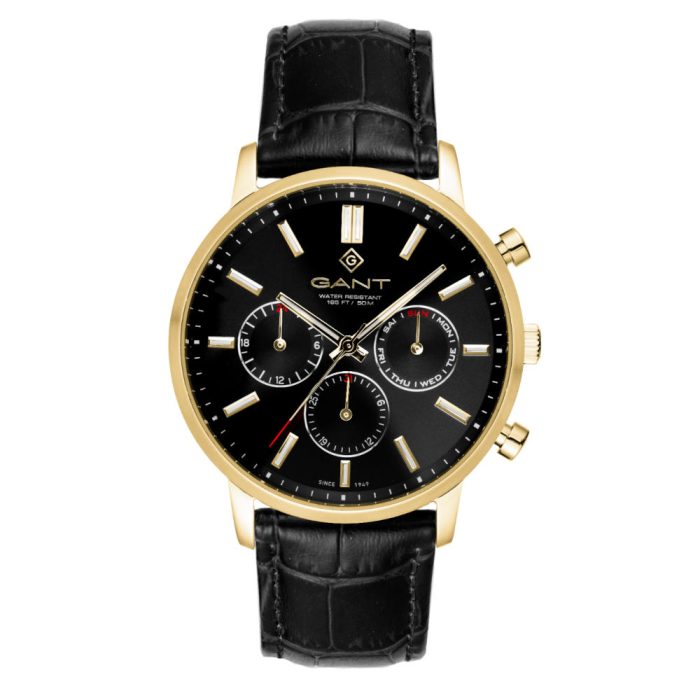 Gant Easthill Day-Date Multifunction Black Leather Strap G191005