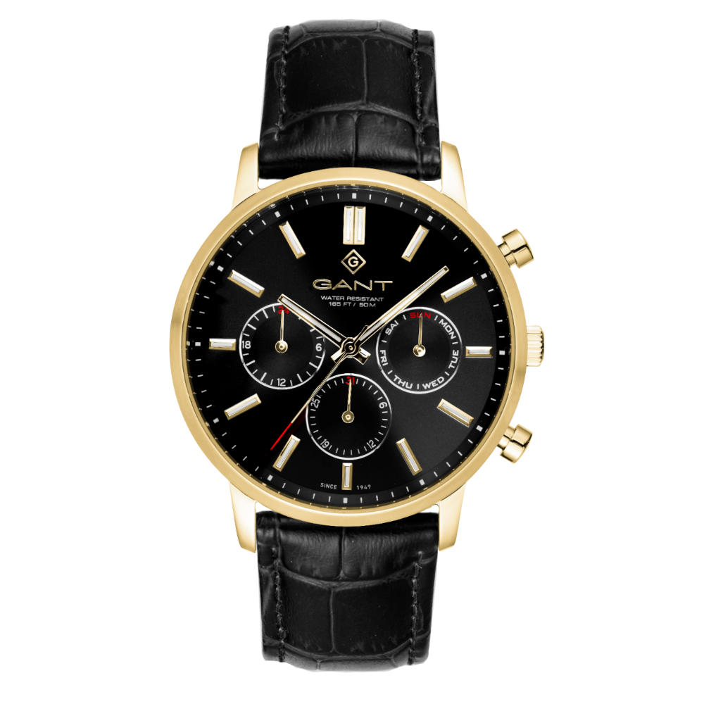 Gant Easthill Day-Date Multifunction Black Leather Strap G191005