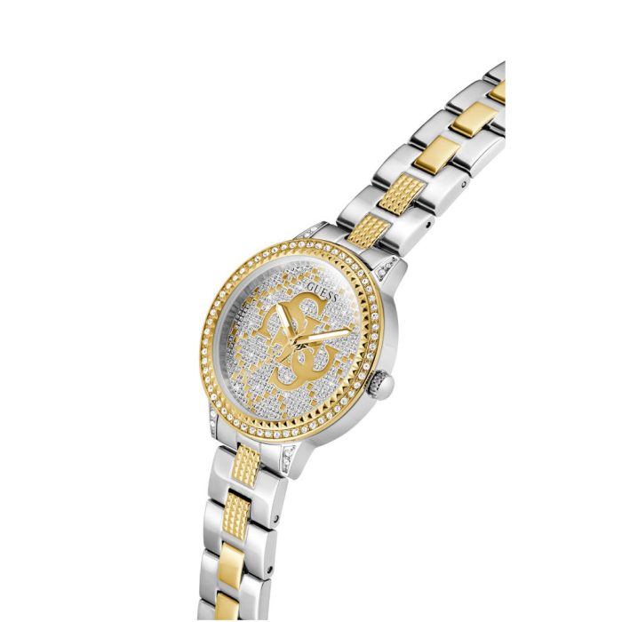 Guess G Lace Crystals Two Tone Stainless Steel Bracelet GW0944L3