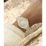 Guess G Lace Crystals Two Tone Stainless Steel Bracelet GW0944L3