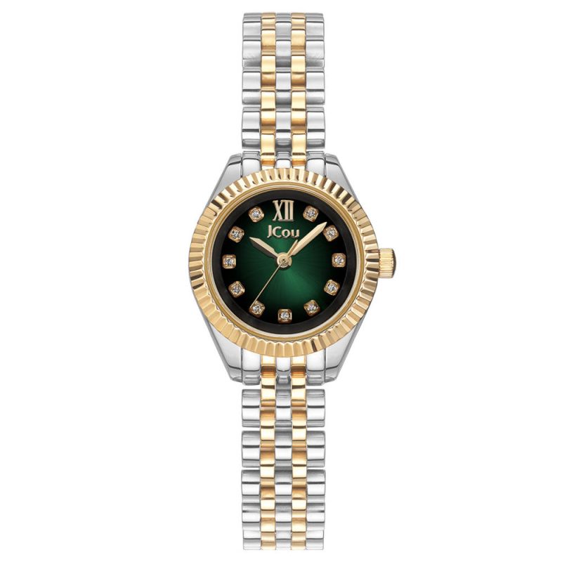 Jcou Eden Crystals Two Tone Stainless Steel Bracelet JU19083-3