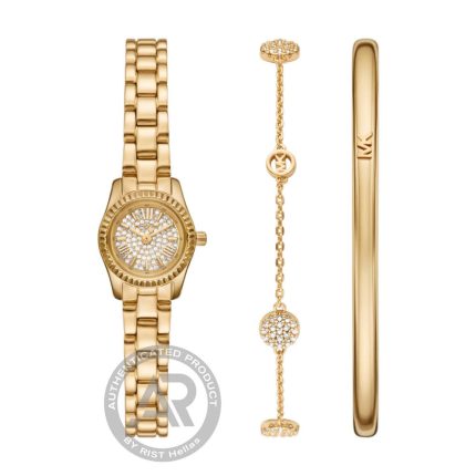 Michael Kors Lexington Crystals Silver Stainless Steel Bracelet Gift Set MK4944
