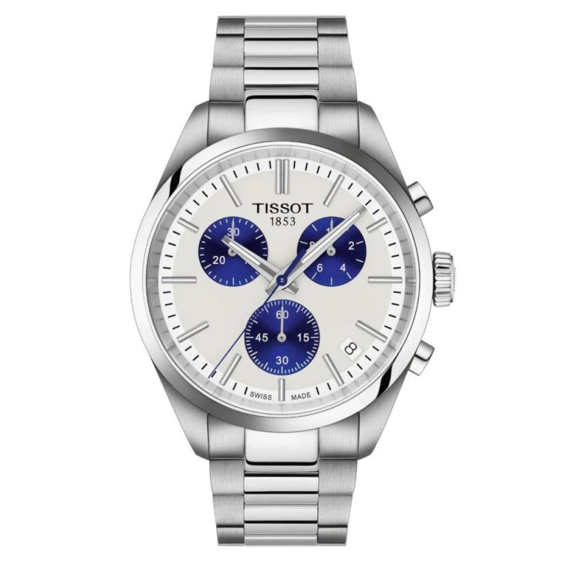 Tissot T-Classic PR 100 Silver Stainless Steel Bracelet Chronograph T1504171101100