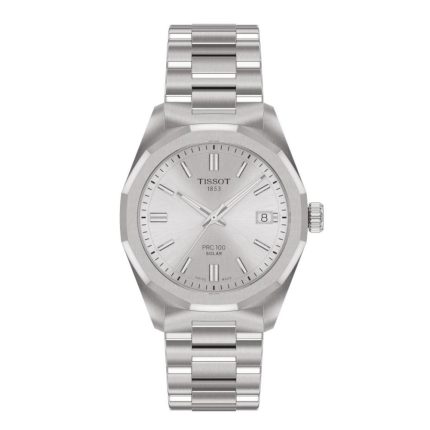 Tissot T-Classic PRC 100 Solar Silver Stainless Steel Bracelet T1518221103100