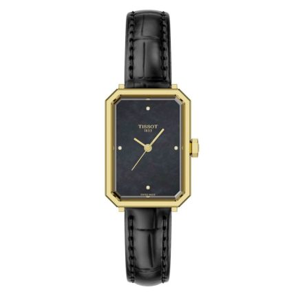 Tissot SRV Diamonds Black Leather Strap T1601103612600