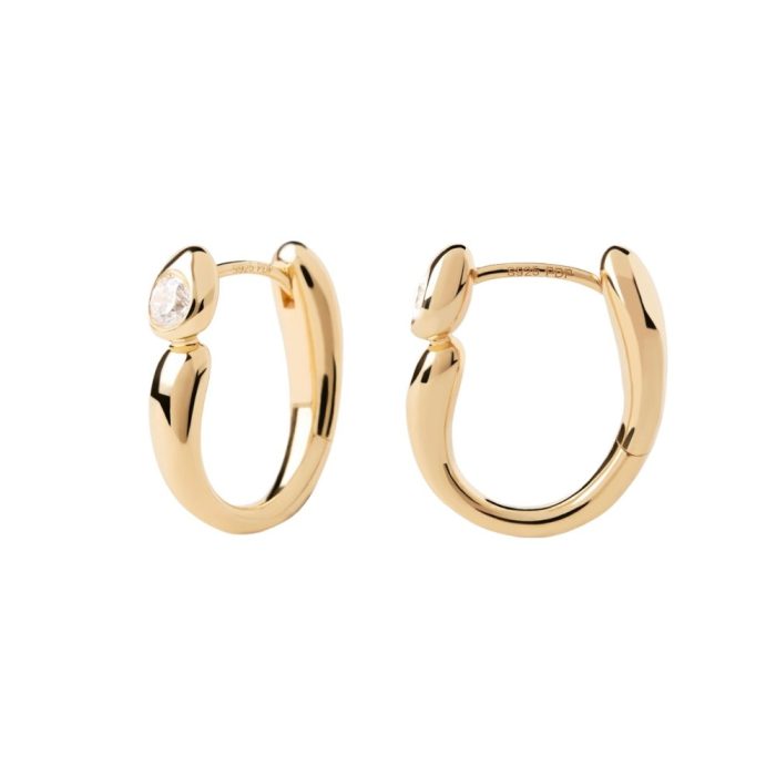 PDPAOLA ΣΚΟΥΛΑΡΙΚΙΑ ESSENTIALS BECCA HOOPS ΑΠΟ ΚΙΤΡΙΝΟ ΕΠΙΧΡΥΣΩΜΕΝΟ ΑΣΗΜΙ AR01-E02-U