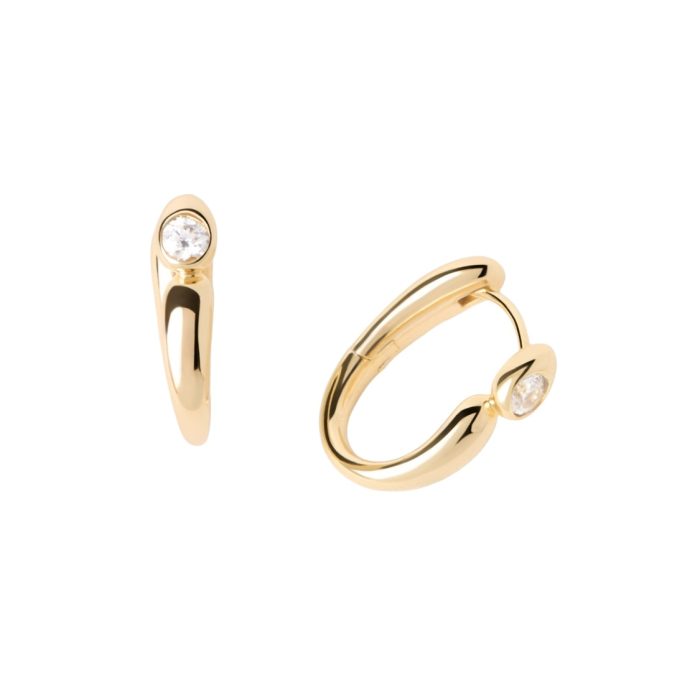 PDPAOLA ΣΚΟΥΛΑΡΙΚΙΑ ESSENTIALS BECCA HOOPS ΑΠΟ ΚΙΤΡΙΝΟ ΕΠΙΧΡΥΣΩΜΕΝΟ ΑΣΗΜΙ AR01-E02-U