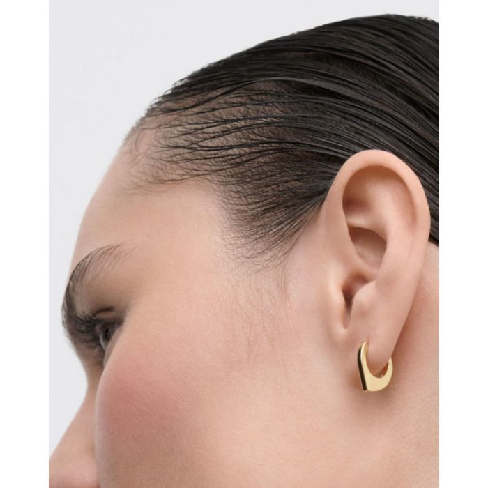 PDPAOLA ΣΚΟΥΛΑΡΙΚΙΑ ESSENTIALS ODA HOOPS ΑΠΟ ΚΙΤΡΙΝΟ ΕΠΙΧΡΥΣΩΜΕΝΟ ΑΣΗΜΙ AR01-G20-U