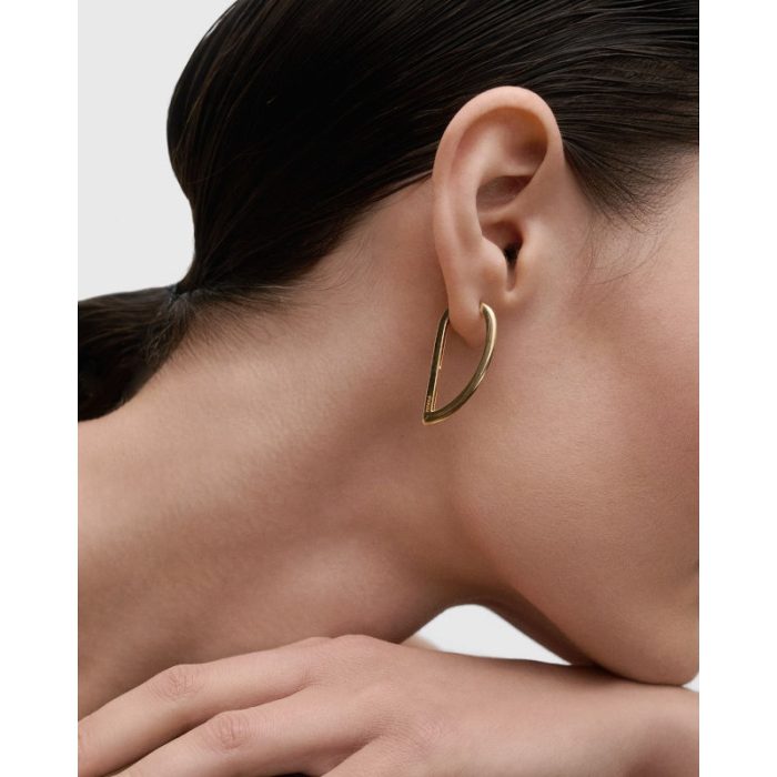 PDPAOLA ΣΚΟΥΛΑΡΙΚΙΑ ESSENTIALS VENTO MINI HOOPS ΑΠΟ ΚΙΤΡΙΝΟ ΕΠΙΧΡΥΣΩΜΕΝΟ ΑΣΗΜΙ AR01-G31-U