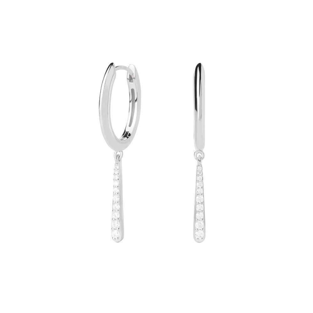 PDPAOLA ΣΚΟΥΛΑΡΙΚΙΑ ESSENTIALS OLGA MINI HOOPS ΑΠΟ ΕΠΙΠΛΑΤΙΝΩΜΕΝΟ ΑΣΗΜΙ AR02-C89-U