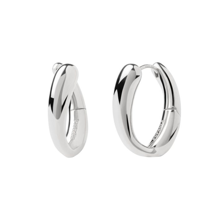 PDPAOLA ΣΚΟΥΛΑΡΙΚΙΑ ESSENTIALS HELIX HOOPS ΑΠΟ ΕΠΙΠΛΑΤΙΝΩΜΕΝΟ ΑΣΗΜΙ AR02-E15-U