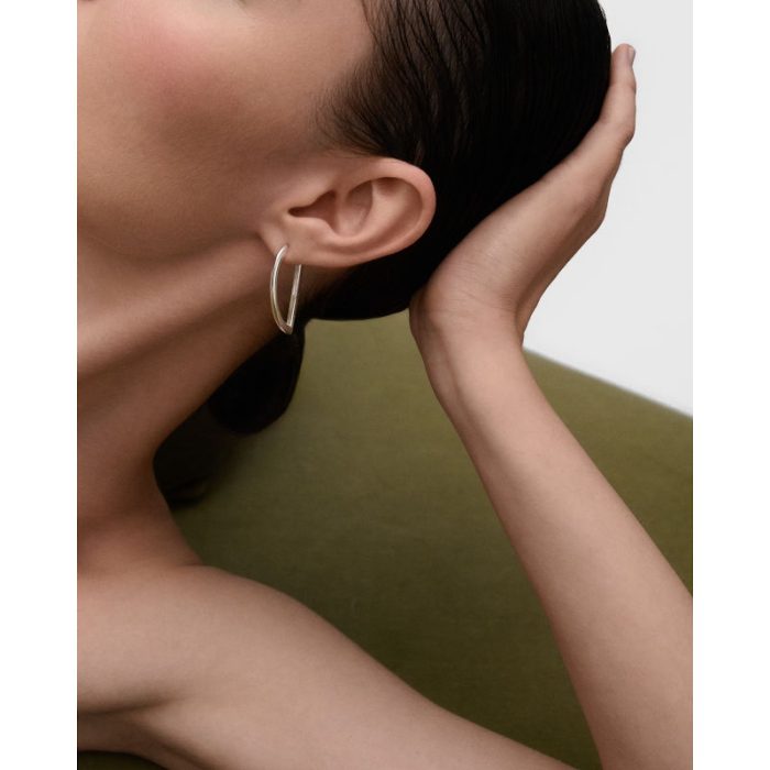 PDPAOLA ΣΚΟΥΛΑΡΙΚΙΑ ESSENTIALS VENTO HOOPS ΑΠΟ ΕΠΙΠΛΑΤΙΝΩΜΕΝΟ ΑΣΗΜΙ AR02-G31-U