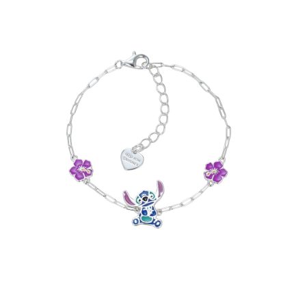 ΒΡΑΧΙΟΛΙ DISNEY LILO & STITCH ΑΠΟ ΕΠΙΠΛΑΤΙΝΩΜΕΝΟ ΑΣΗΜΙ ΜΕ ΣΜΑΛΤΟ BS00095SL-65.CS