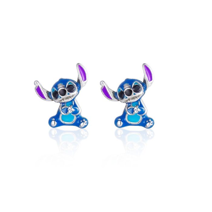ΣΚΟΥΛΑΡΙΚΙΑ DISNEY LILO & STITCH ΑΠΟ ΕΠΙΠΛΑΤΙΝΩΜΕΝΟ ΑΣΗΜΙ ΜΕ ΣΜΑΛΤΟ ES00037SRHL.CS