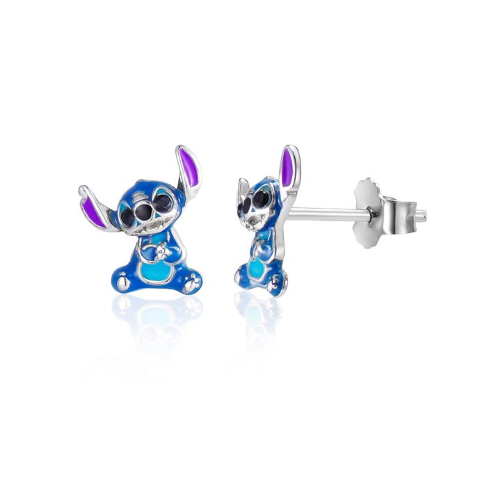 ΣΚΟΥΛΑΡΙΚΙΑ DISNEY LILO & STITCH ΑΠΟ ΕΠΙΠΛΑΤΙΝΩΜΕΝΟ ΑΣΗΜΙ ΜΕ ΣΜΑΛΤΟ ES00037SRHL.CS