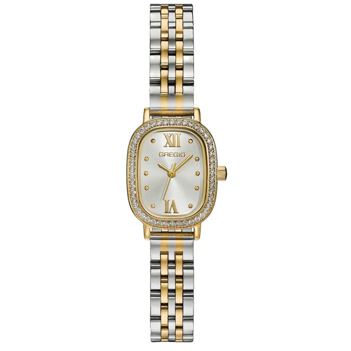 Gregio Aurora Crystals Two Tone Stainless Steel Bracelet GR450040