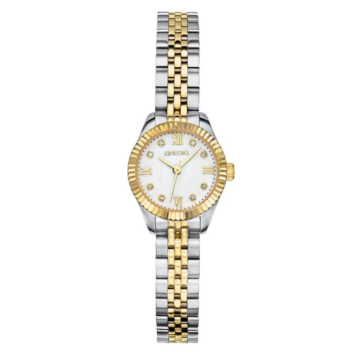 Gregio Serenite Crystals Two Tone Stainless Steel Bracelet GR610040