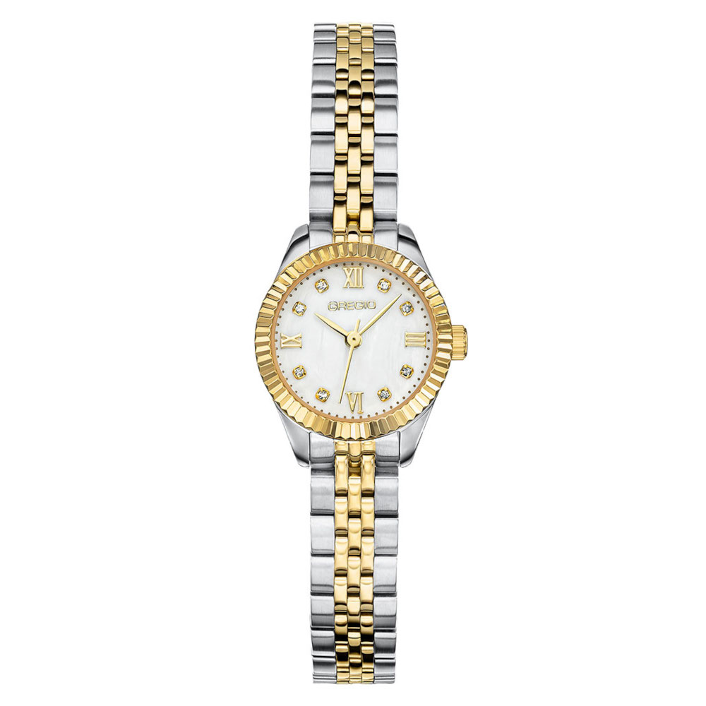 Gregio Serenite Crystals Two Tone Stainless Steel Bracelet GR610040