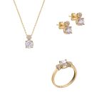 ΣΕΤ ΑΠΟ 14 ΚΑΡΑΤΙΑ ΚΙΤΡΙΝΟ ΧΡΥΣΟ ΜΕ ΖΙΡΓΚΟΝ 0058-SET256733