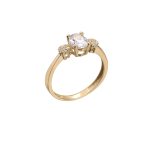 ΜΟΝΟΠΕΤΡΟ 14 ΚΑΡΑΤΙΑ ΚΙΤΡΙΝΟ ΧΡΥΣΟ ΜΕ ΟΒΑΛ ΖΙΡΓΚΟΝ 0133-DA256861