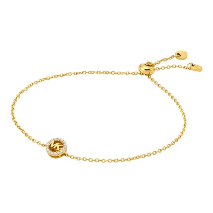 MICHAEL KORS KORS MK ΒΡΑΧΙΟΛΙ ΑΠΟ ΚΙΤΡΙΝΟ ΕΠΙΧΡΥΣΩΜΕΝΟ ΑΣΗΜΙ ΜΕ ΖΙΡΓΚΟΝ MKC1762CZ710