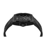 Philipp Plein The Skeleton Automatic Black Silicone Strap PWJFA1125