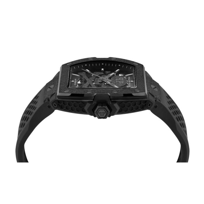 Philipp Plein The Skeleton Automatic Black Silicone Strap PWJFA1125