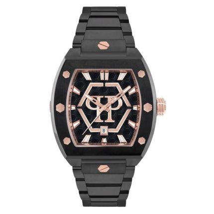 Philipp Plein Hexagon Phantom Black Stainless Steel Bracelet PWPUA1025