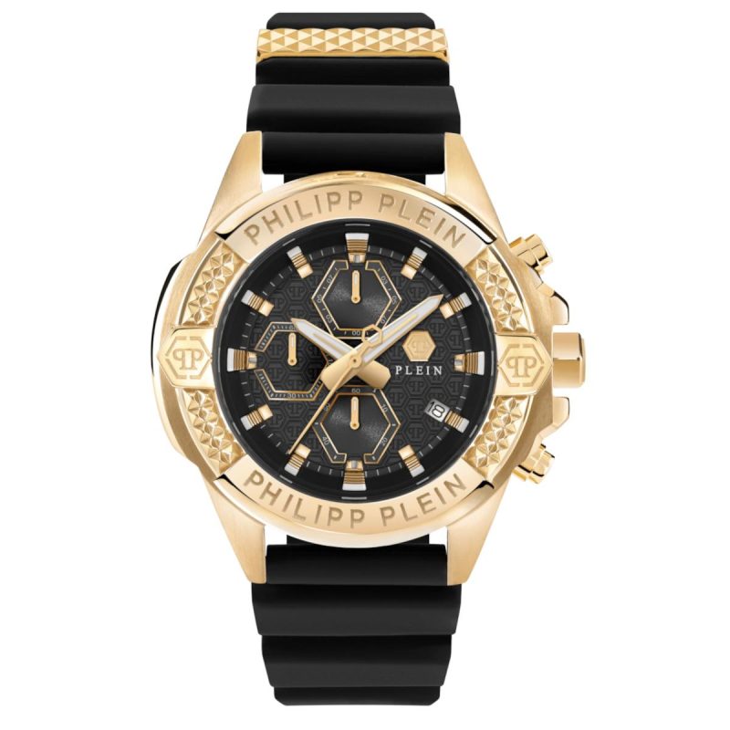 Philipp Plein The Skull Black Rubber Strap Chronograph PWWFA0225