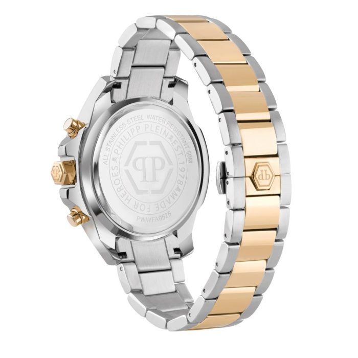 Philipp Plein The Skull Two Tone Stainless Steel Bracelet Chronograph PWWFA0525