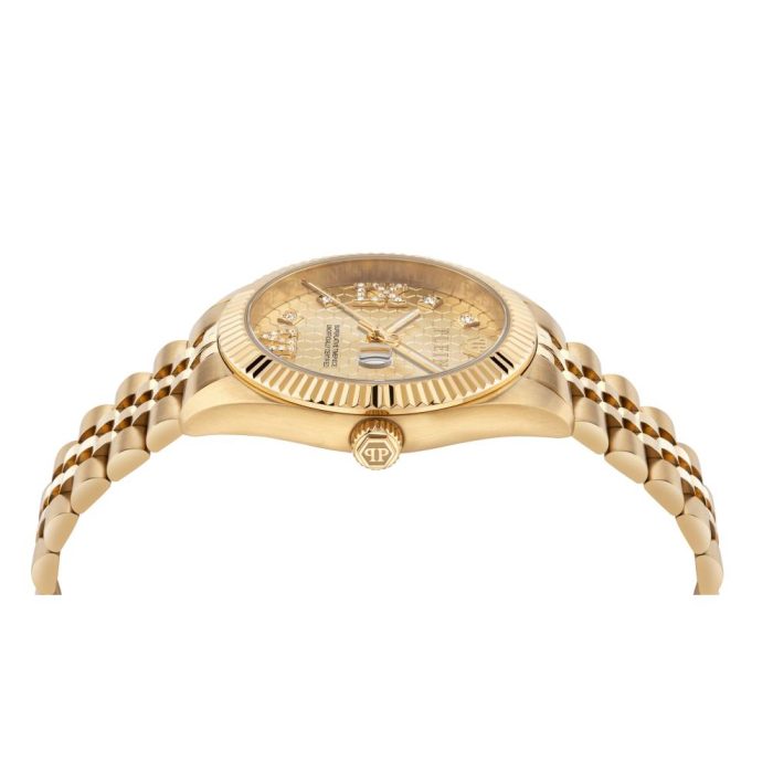 Philipp Plein Date Superlative Crystals Gold Stainless Steel Bracelet PWYFA0425
