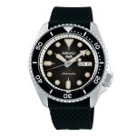 Seiko 5 Sports Automatic Black Silicone Strap SRPD73K2J