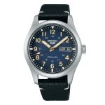 Seiko 5 Sports Field Automatic Black Leather Strap SRPG39K1J