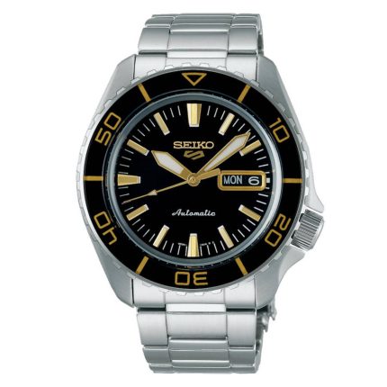 Seiko 5 Sports SKX – SNZH5 Blacktone Redux Automatic Silver Stainless Steel Bracelet SRPK99K1J