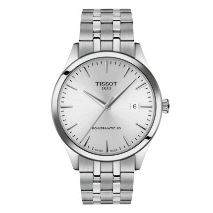Tissot Classic Dream Powermatic 80 Automatic Silver Stainless Steel Bracelet T1584071103100