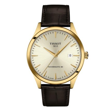 Tissot Classic Dream Powermatic 80 Automatic Brown Leather Strap T1584073626100