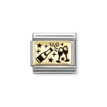 NOMINATION COMPOSABLE CLASSIC LINK CHEERS IN 18K GOLD 030166/61