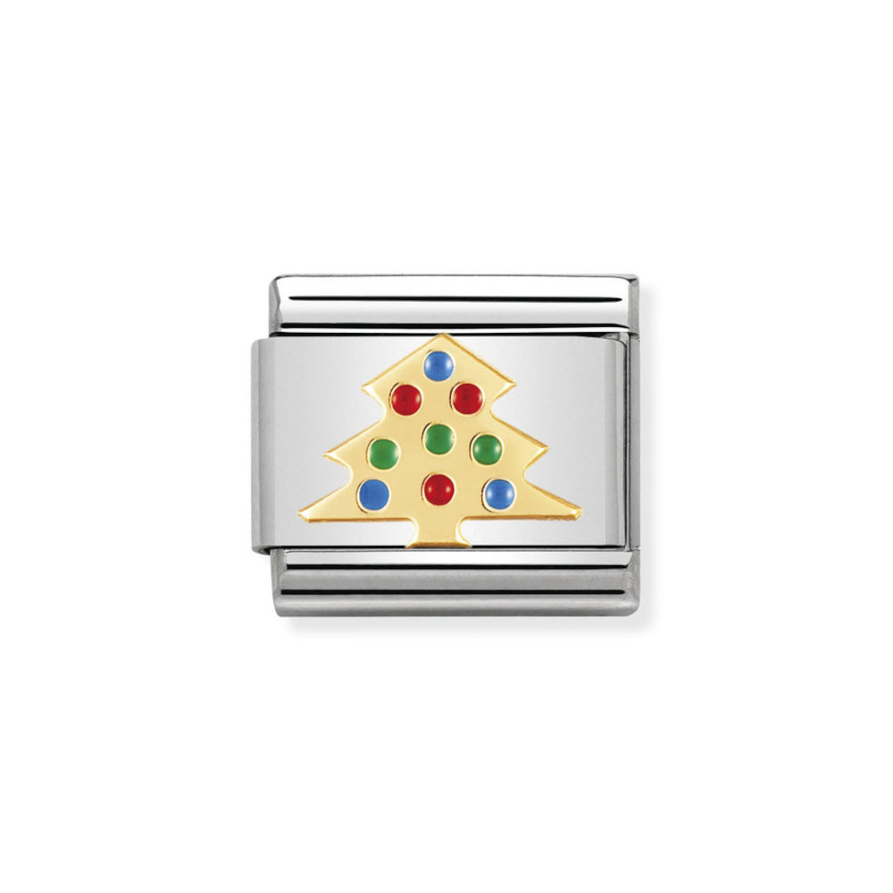 NOMINATION COMPOSABLE CLASSIC LINK CHRISTMAS TREE IN 18K GOLD 030225/03 NOMINATION COMPOSABLE CLASSIC LINK CHRISTMAS TREE IN 18K GOLD 030225/03